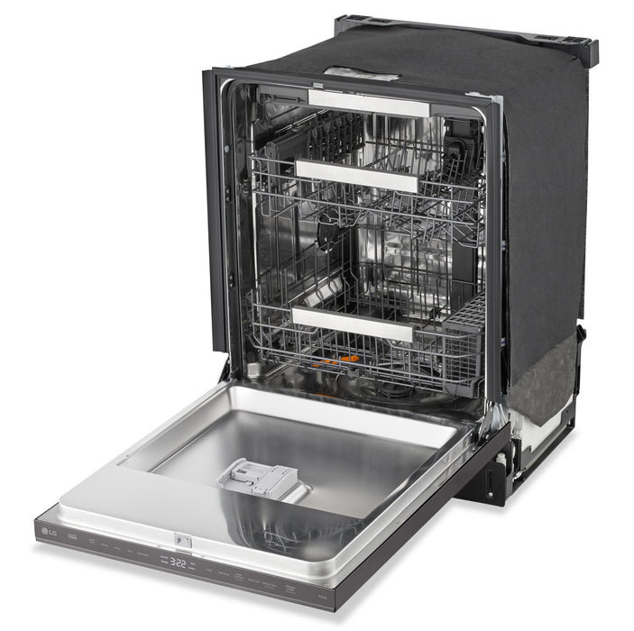 Lave-vaisselle encastré LG à 44 dBA de 24 po avec commandes sur le dessus et QuadWashMD Pro - acier inoxydable - LDNPM654D
