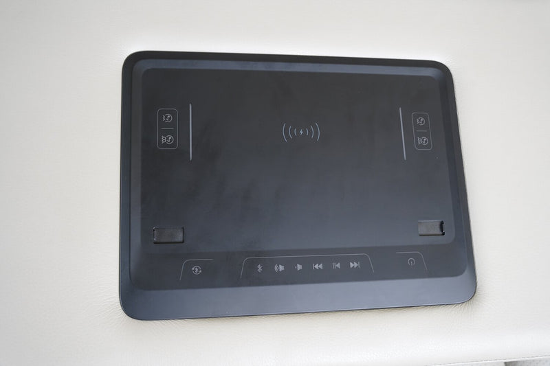 Sofa de massage à inclinaison électrique Elite de 86 po en cuir véritable avec son immersif et appuie-têtes électriques - mastic