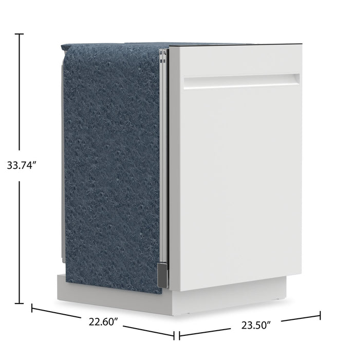 Lave-vaisselle GE de 24 po et de 50 dBA avec commandes sur le dessus et séchage - blanc - GBT500SGVWW