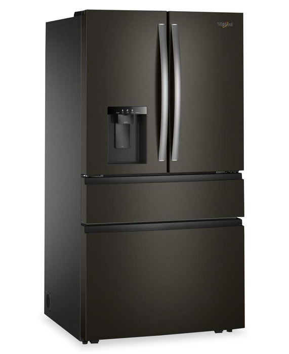 Réfrigérateur Whirlpool de 29 pi3 et de 36 po à portes françaises - acier inoxydable noir résistant aux traces de doigts - WRMF3636SV