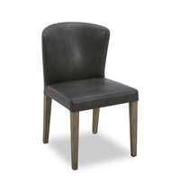  Chaise de salle à manger Arlo en tissu de cuir végétalien - anthracite