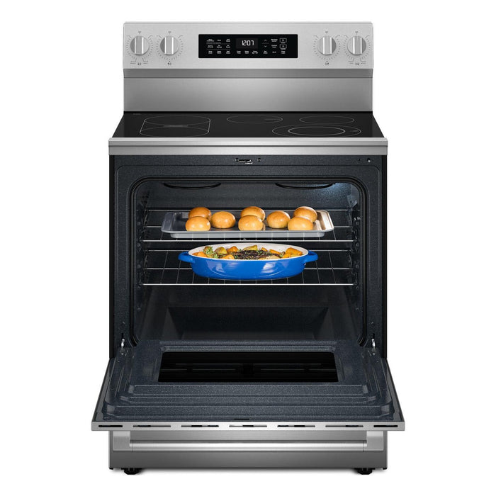 Cuisinière électrique Maytag de 5,3 pi3 et de 30 po avec friture à air sans préchauffage - acier inoxydable résistant aux traces de doigts - YMFES7030SZ