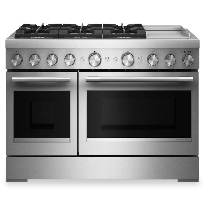 Cuisinière hybride KitchenAid de 6,3 pi³ à 6 brûleurs avec plaque chauffante - acier inoxydable - KFDD948SSS