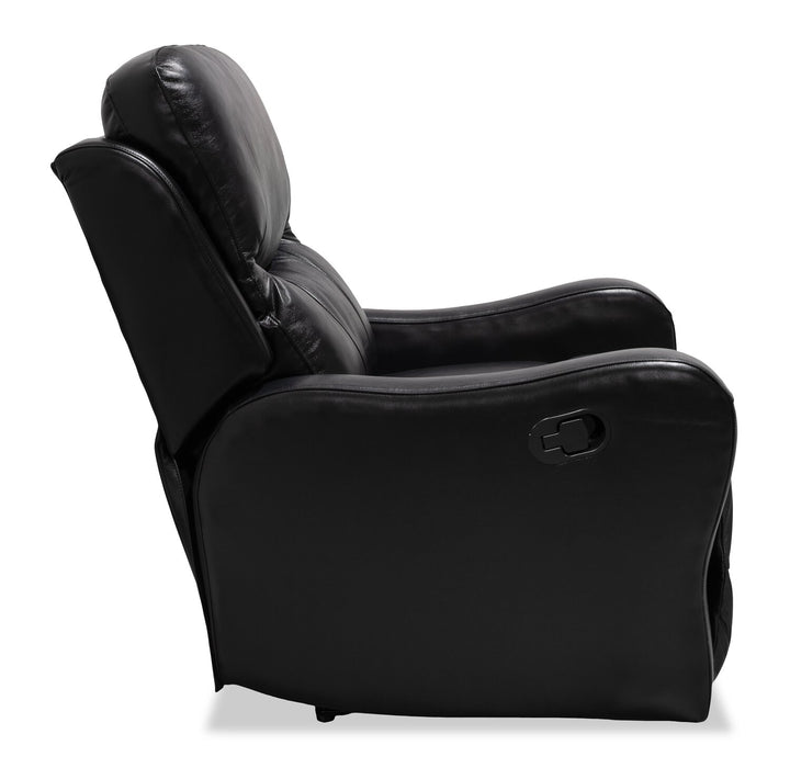 Fauteuil coulissant et inclinable Ellis 32 po de en similicuir - noir