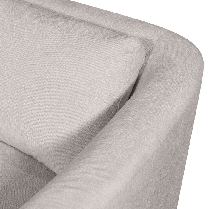 Sofa-lit sectionnel de droite Envy 2 pièces en tissu de chenille - gris brouillard