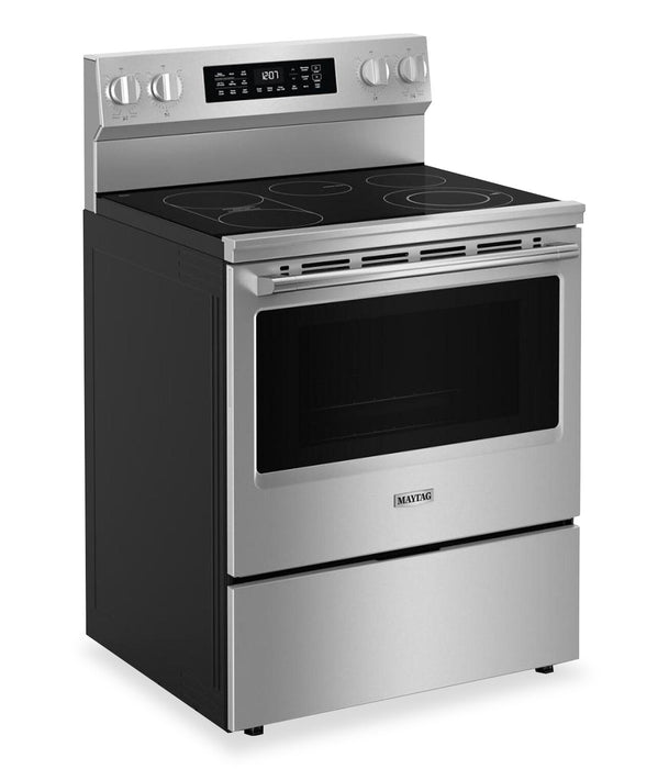 Cuisinière électrique Maytag de 5,3 pi3 et de 30 po avec friture à air sans préchauffage - acier inoxydable résistant aux traces de doigts - YMFES7030SZ