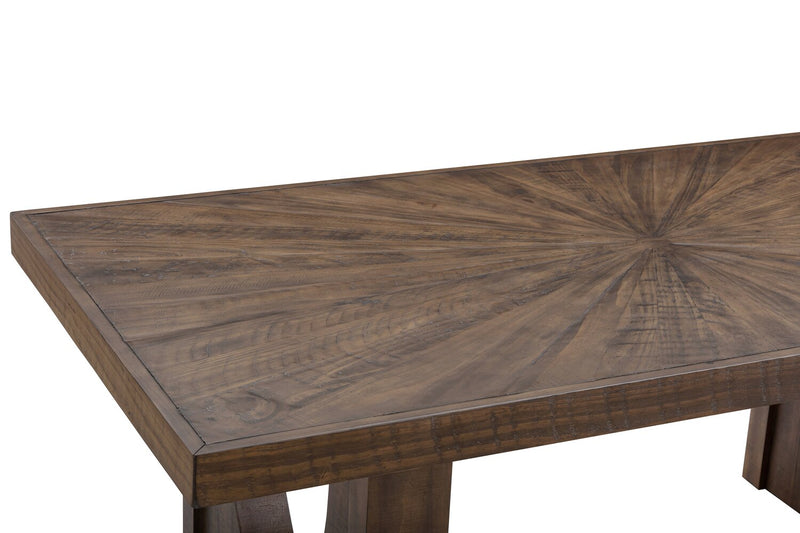 Table de salle à manger Sol de Kort & Co. de 78 po (L) avec base piédestal - brune