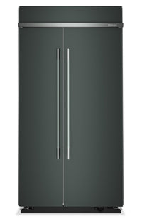  Réfrigérateur encastré KitchenAid de 42 po et de 25,5 pi³ à compartiments juxtaposés avec intérieur platine - genièvre - KBSN742SJP