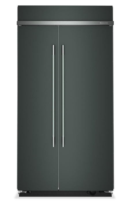 Réfrigérateur encastré KitchenAid de 42 po et de 25,5 pi³ à compartiments juxtaposés avec intérieur platine – genièvre - KBSN742SJP
