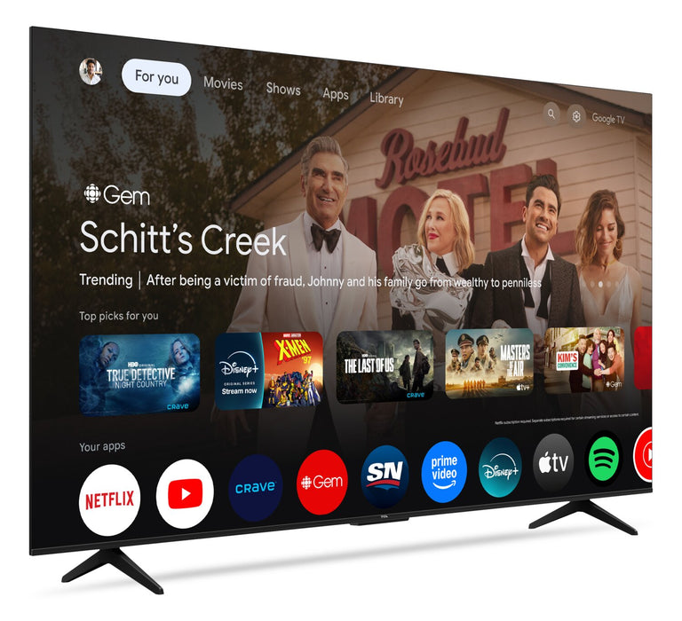 Téléviseur intelligent TCL S41K UHD 4K de 75 po avec Google TVMC