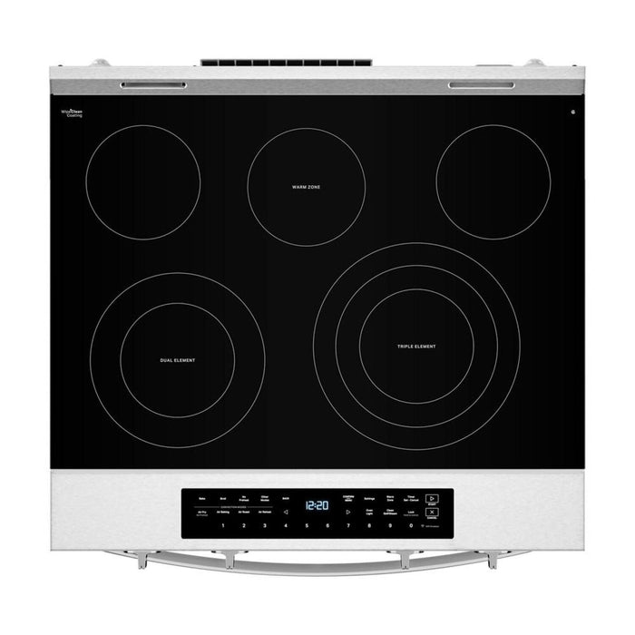 Cuisinière électrique Whirlpool de 5,3 pi3 avec friture à air et revêtement WipeCleanMC - acier inoxydable - YWSES7530RZ