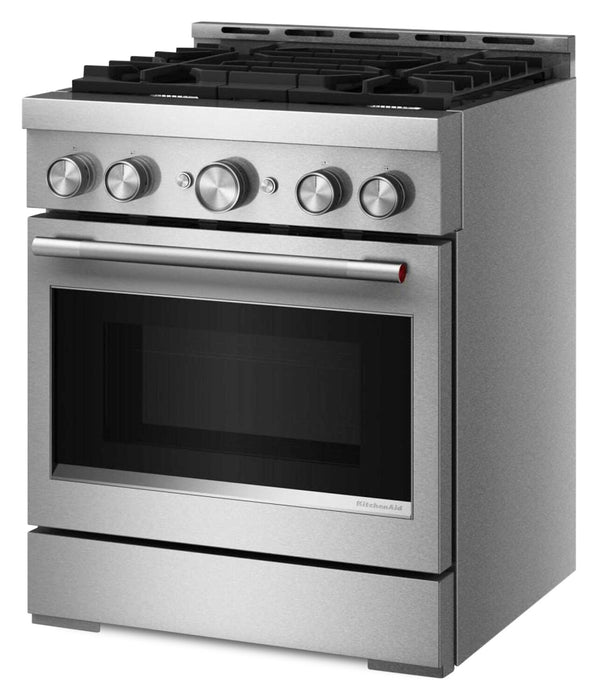 Cuisinière à gaz KitchenAid de 4,1 pi3 avec mode de friture à air sans préchauffage - acier inoxydable - KFGS930SSS