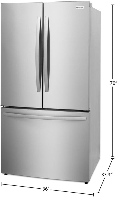Réfrigérateur Frigidaire de 28,8 pi³ et de 36 po de profondeur standard à portes françaises - acier inoxydable Smudge-ProofMD - FRFN2813AF