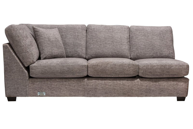 Sofa sectionnel de droite Luxe 3 pièces fabriqué au Canada en tissu avec coussins amovibles - gris colombe Zaftig