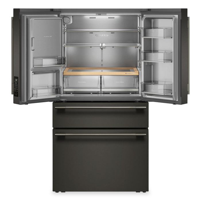 Réfrigérateur KitchenAid de 29 pi3 à portes françaises - minerai noir - KRMF436SBE