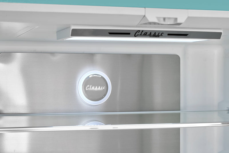 Réfrigérateur Classic Rétro par Unique de 36 po et de 21,4 pi3 de profondeur comptoir - turquoise brume marine - UGP-595L T AC