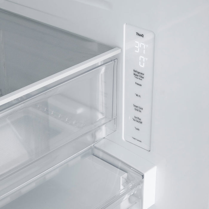 Réfrigérateur LG de 25 pi3 et de 33 po à 3 portes françaises - acier inoxydable PrintProofMC - LF25H6330D