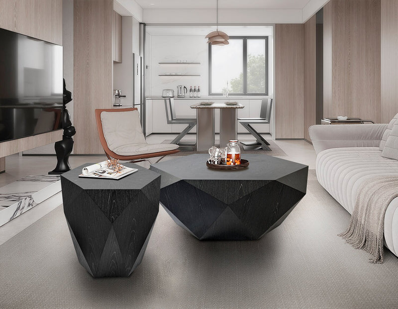 Table de bout moderne Dawson de 19 po - noire