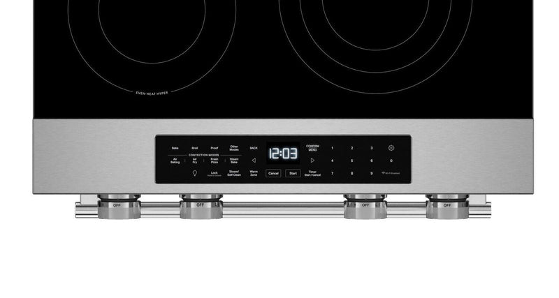 Cuisinière électrique KitchenAid de 5,3 pi³ et de 30 po - acier inoxydable résistant aux traces de doigts - YKSES530SPS