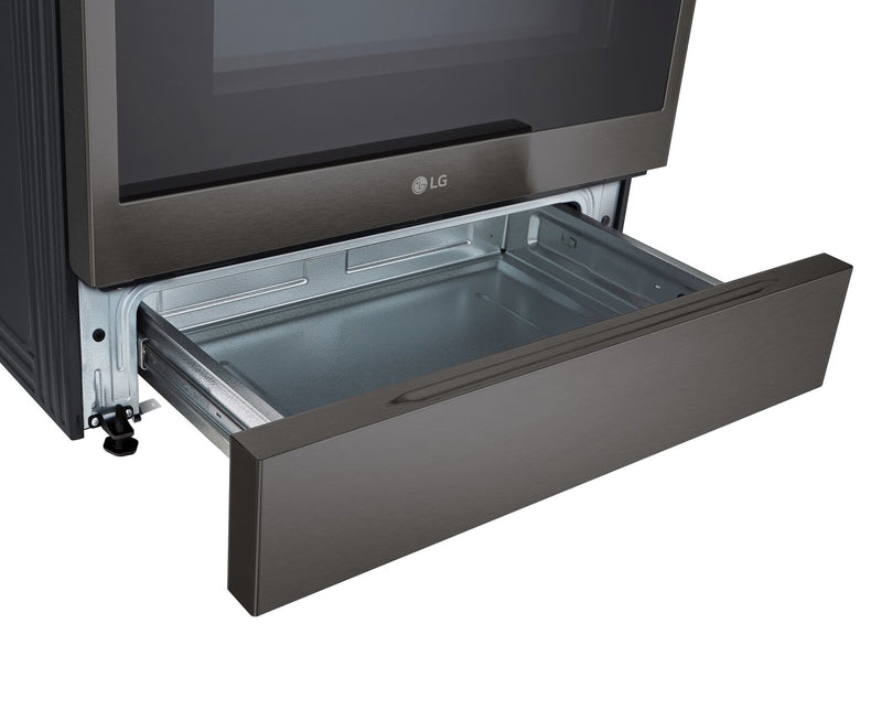 Cuisinière intelligente à gaz encastrée LG de 6,3 pi3 avec friture à air – acier inoxydable noir - LSGL6335Z