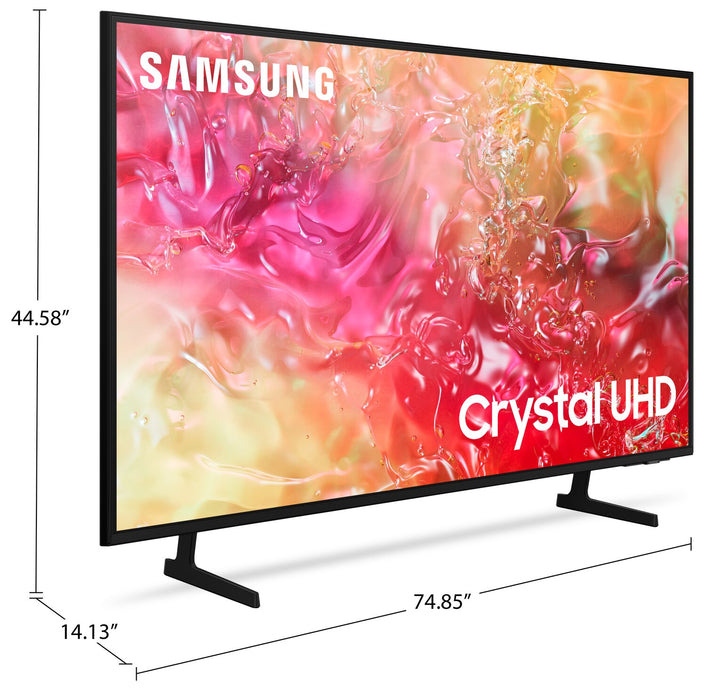 Téléviseur intelligent Samsung UHD 4K de 85 po à 60 Hz à rétroéclairage direct avec PurColourMD et HDR10+ (UN85DU7100FXZC)