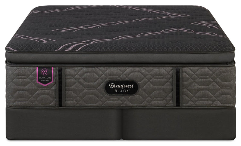 Ensemble Matelas à Euro-plateau épais Magenta Signature de Beautyrest BlackMD pour très grand lit