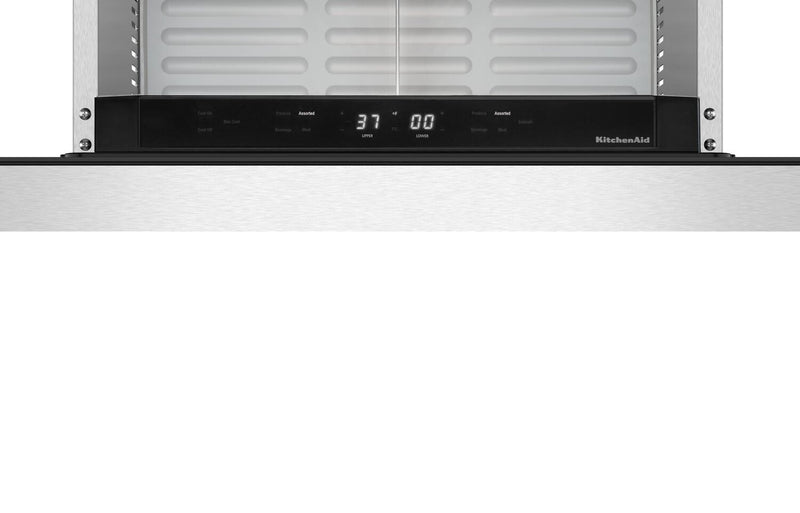 Tiroir réfrigérateur-congélateur double KitchenAid de 5,7 pi³ et de 24 po sous le comptoir - panneau personnalisable - KUCT524SPA