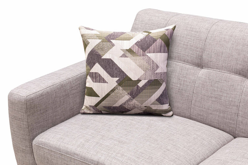 Sofa Freeman Kort & Co. de 88 po en tissu d’apparence lin avec pattes en bois et coussins de dossier capitonnés - blanc colombe