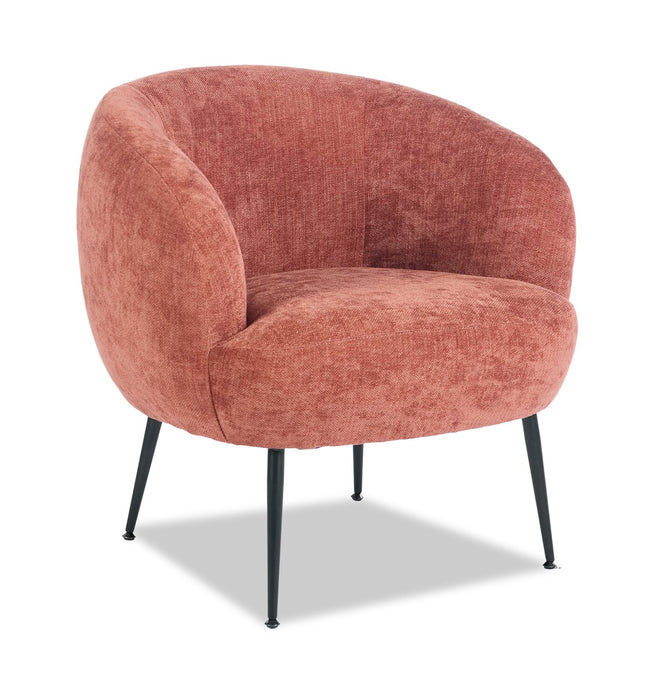 Fauteuil d’appoint Nova de 28,7 po en tissu bouclé - orange