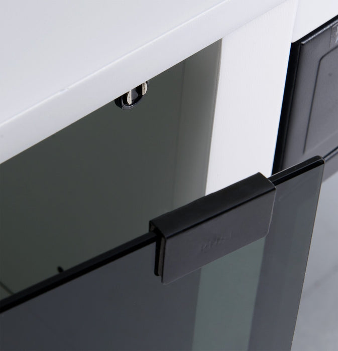 Meuble audio-vidéo moderne Ignatius 3 pièces avec foyer électrique et rangement pour téléviseurs jusqu’à 70 po - blanc