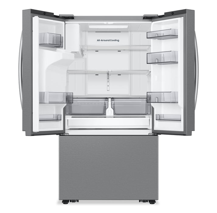 Réfrigérateur à 3 portes Samsung Bespoke de 26 pi3 et de 35,75 po à portes françaises avec IA - argenté - RF27CG5B30SRAA