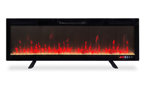 Foyer électrique moderne Mirage de 60 po - noir