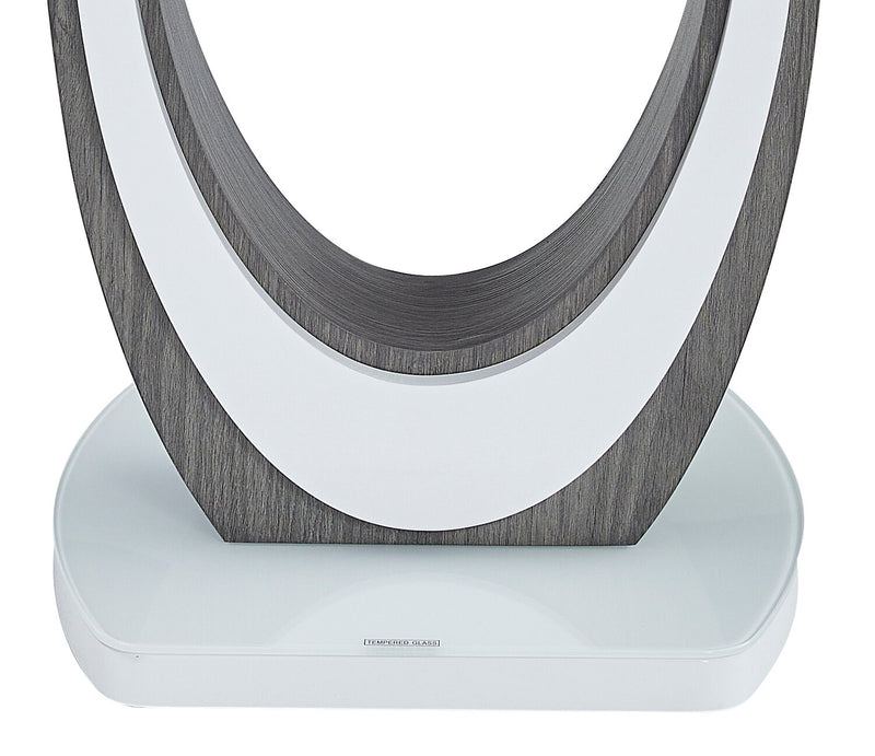 Table de bout moderne Brimley de 21,75 po - blanche et grise