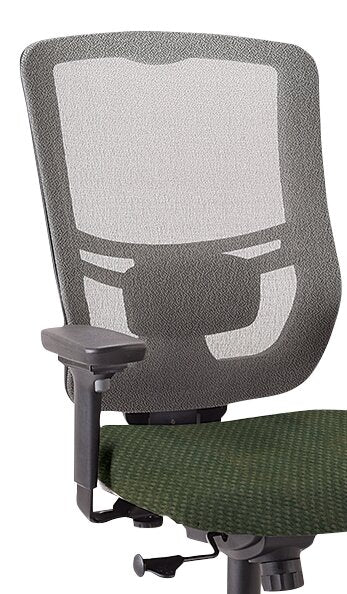 Chaise de bureau Dante de Tempur-Pedic de 26,4 po - verte avec dossier à mailles