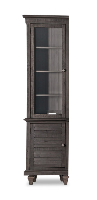 Section latérale rustique Baron de 22 po avec rangement et système de gestion des câbles - anthracite vieilli