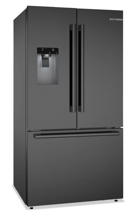 Réfrigérateur Bosch de 21,6 pi³ à portes françaises à congélateur inférieur - Acier inoxydable noir - B36CD52SNB