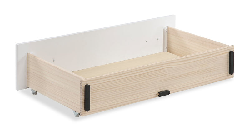 Ensemble 2 tiroirs gigognes Quinn pour lit ou lits superposés - blanc