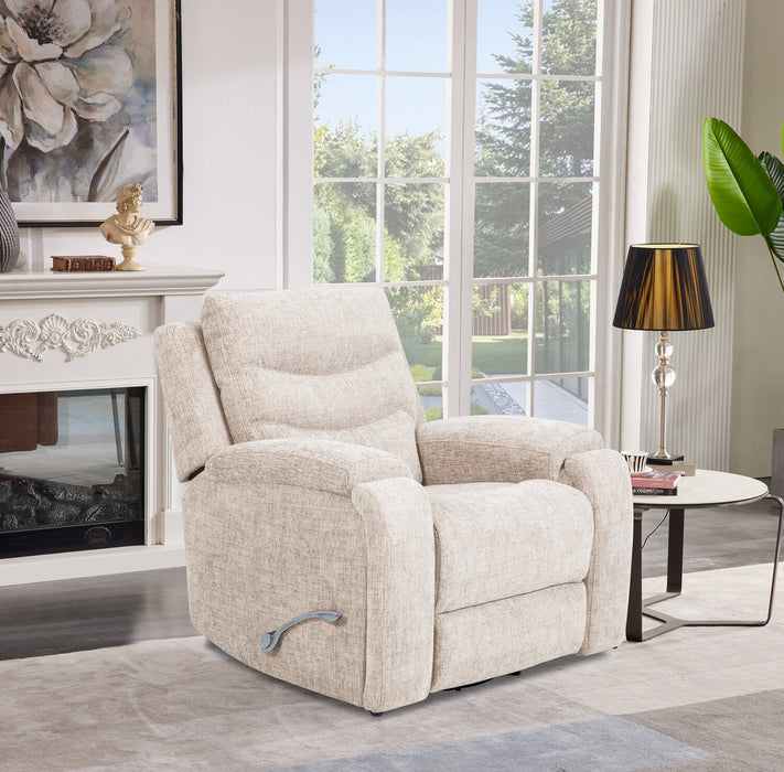 Fauteuil coulissant inclinable Hudson de 40 po en tissu de chenille avec 2 porte-gobelets - taupe
