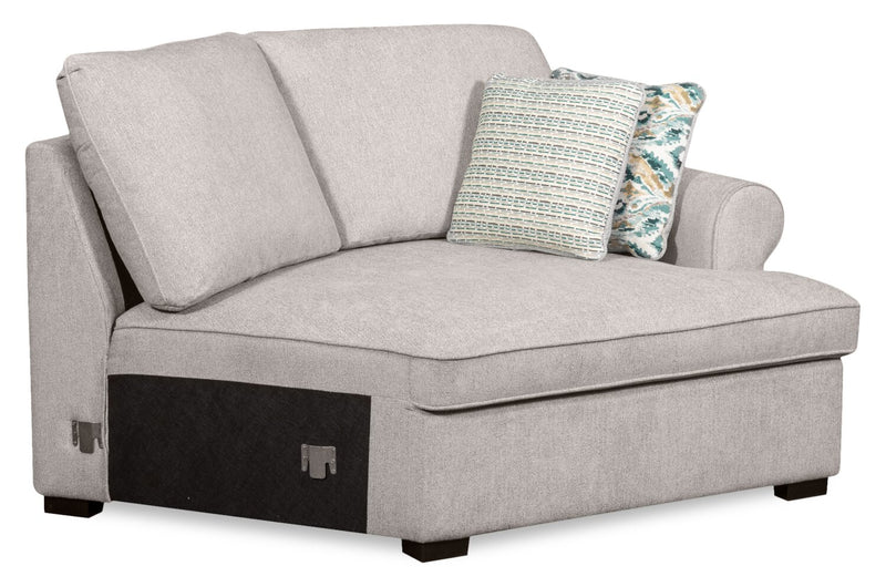 Sofa sectionnel enveloppant de droite Haven de Scott Living 2 pièces en tissu de chenille - gris
