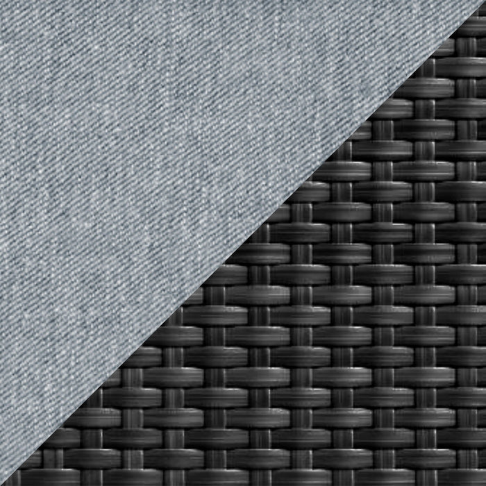 Fauteuil de détente Oslo pour la terrasse à l’extérieur - osier en résine tressé à la main et métal, résistant aux rayons UV et aux intempéries - gris