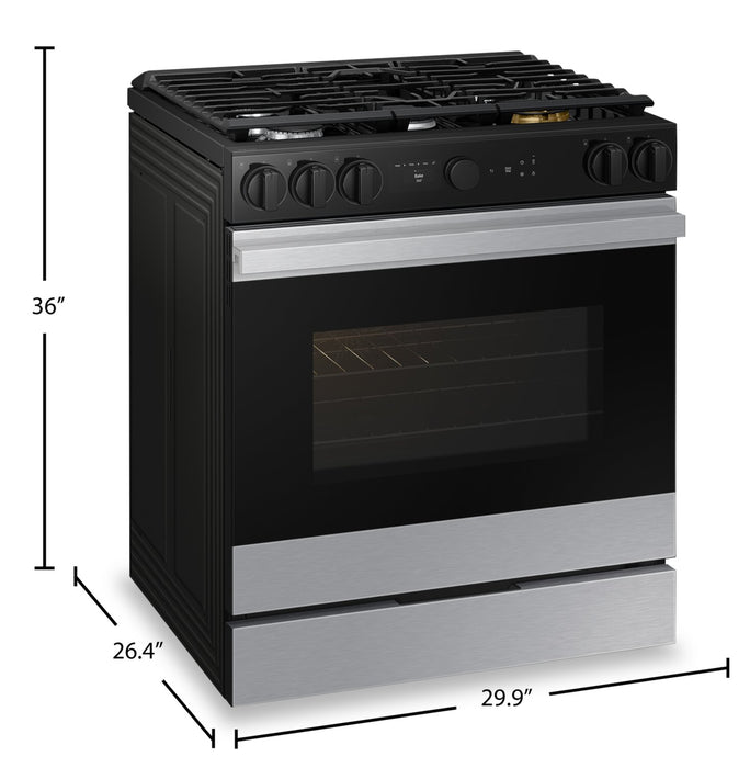 Cuisinière intelligente à gaz encastrée Samsung de 6 pi³ avec caméra de four - acier inoxydable - NSG6DG8700SRAA