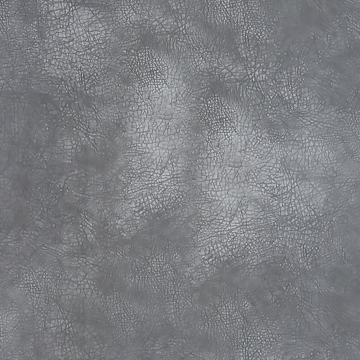 Chaise de salle à manger Ezra en cuir végétalien et en métal - grise