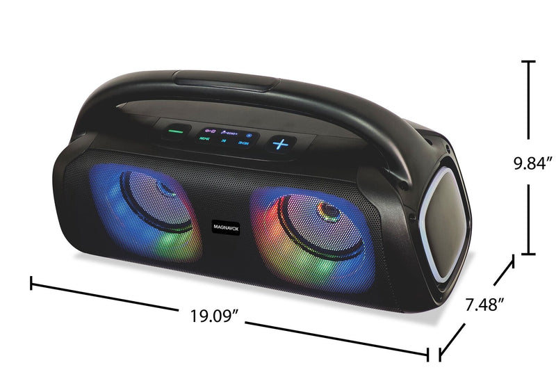 Haut-parleur de fête MAGNAVOX de 20 W avec éclairage à DEL et Bluetooth (MSP1201)