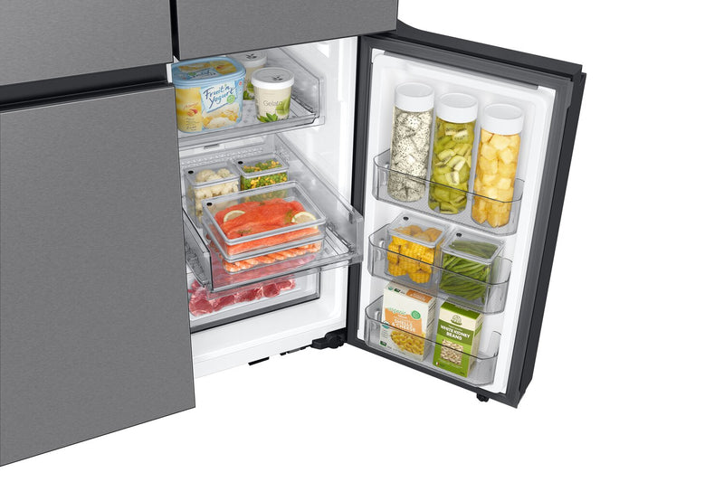 Réfrigérateur BESPOKE Samsung de 29 pi³ et de 36 po à 4 portes FlexMC avec zone de boissons Beverage CenterMC - acier inoxydable - RF29DB9600QLAA