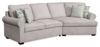  Sofa sectionnel enveloppant de droite Haven de Scott Living 2 pièces en tissu de chenille - gris