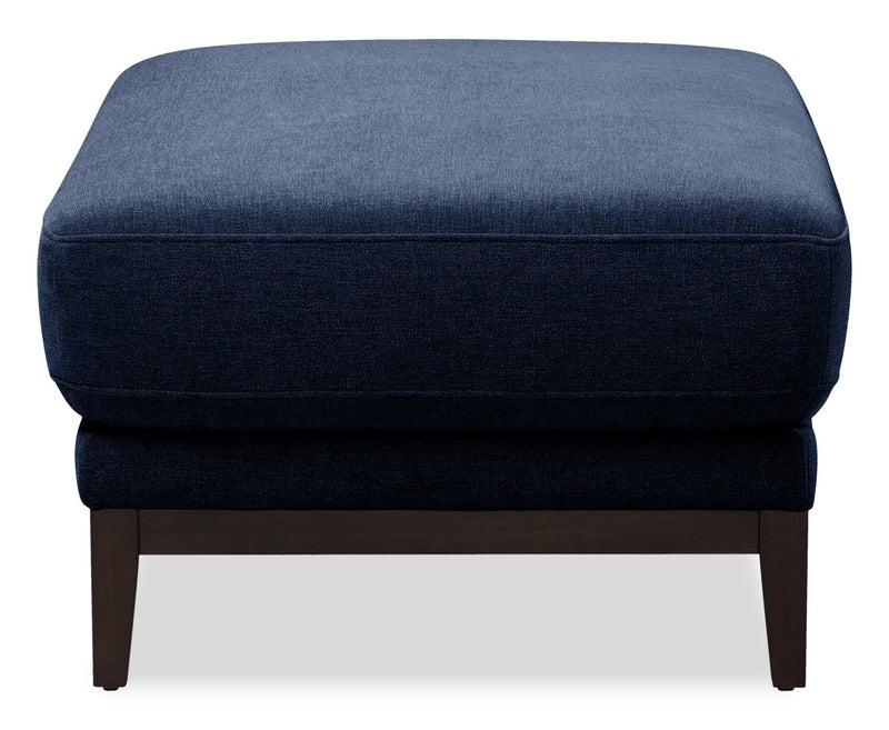 Pouf Horizon de 44,09 po en tissu - bleu marine