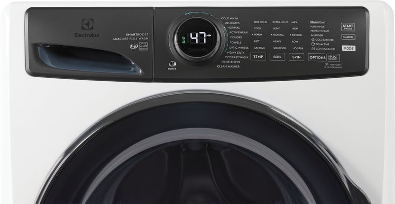 Laveuse à chargement frontal Perfect SteamMC Electrolux de 5,2 pi3 avec lavage LuxCareMD Plus - ELFW7738AW