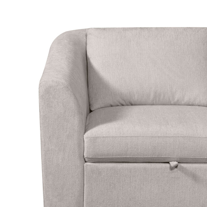 Sofa-lit sectionnel de gauche Envy 2 pièces en tissu de chenille - gris brouillard