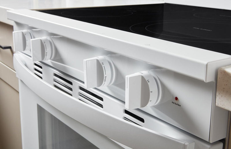Cuisinière électrique Whirlpool de 5,3 pi³ avec friture à air et autonettoyage - blanche - YWFES7530RW