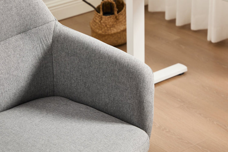 Chaise de bureau pivotante Stevie de 23 po à hauteur réglable - grise 